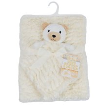 FBP224-C: Cream Bear Comforter & Wrap